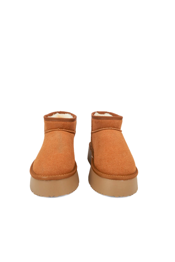 Brown fur ankle boots (37)