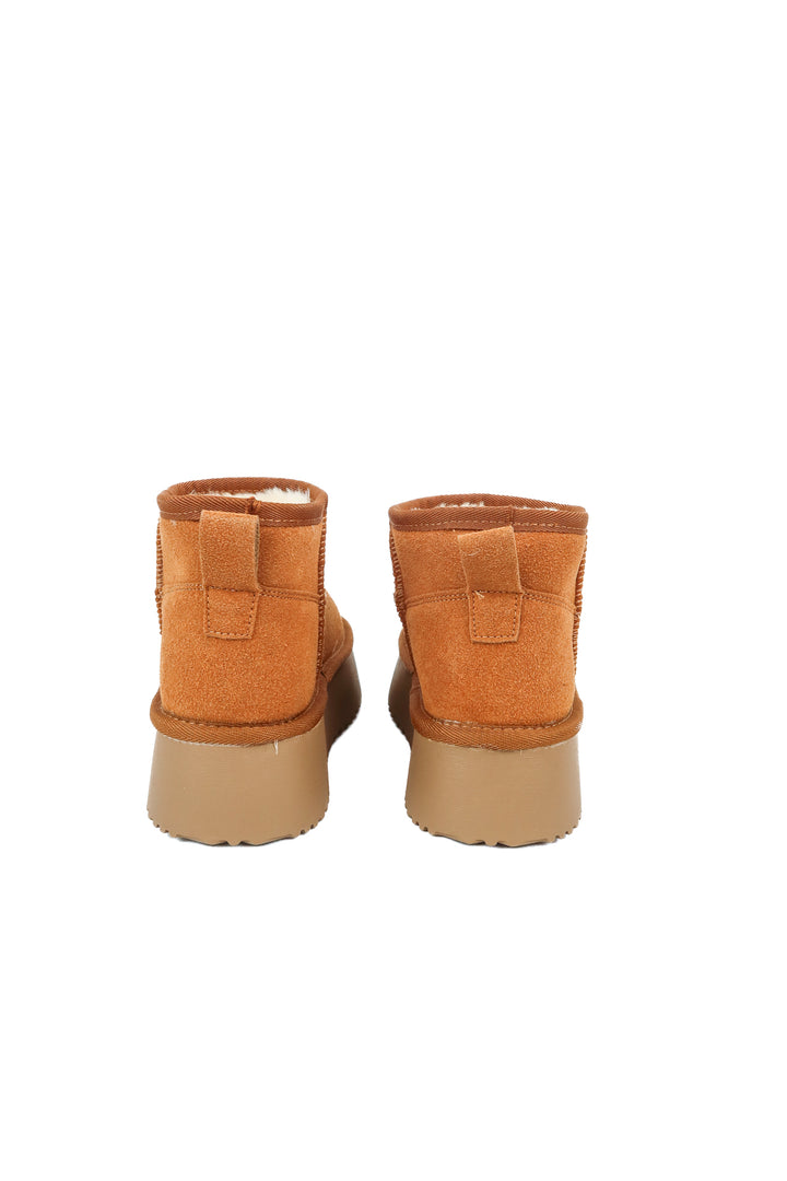 Brown fur ankle boots (37)