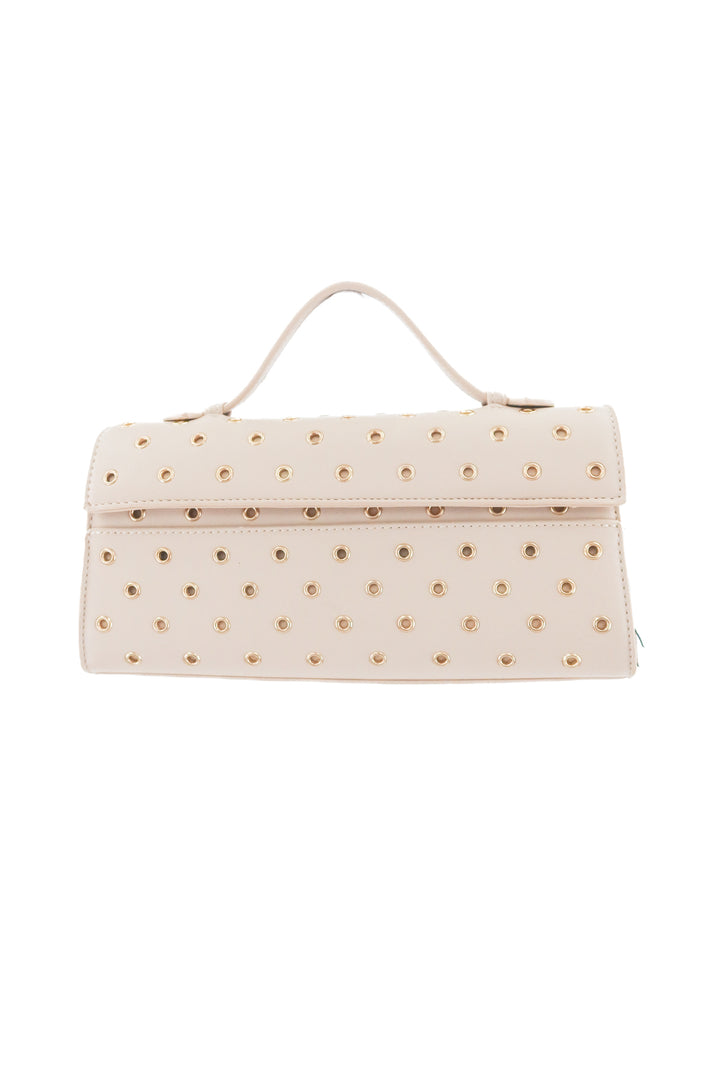moda luxe cream and gold bag (retail $90)