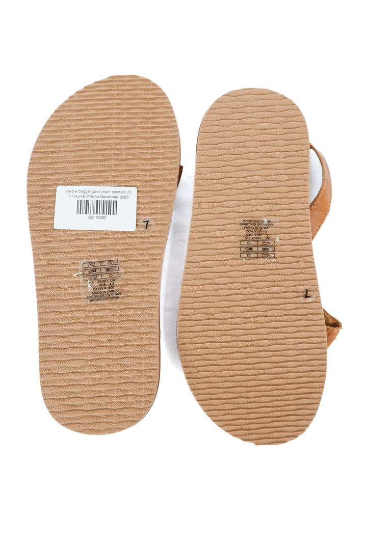 Kelsie Dagger gold chain sandals (7)