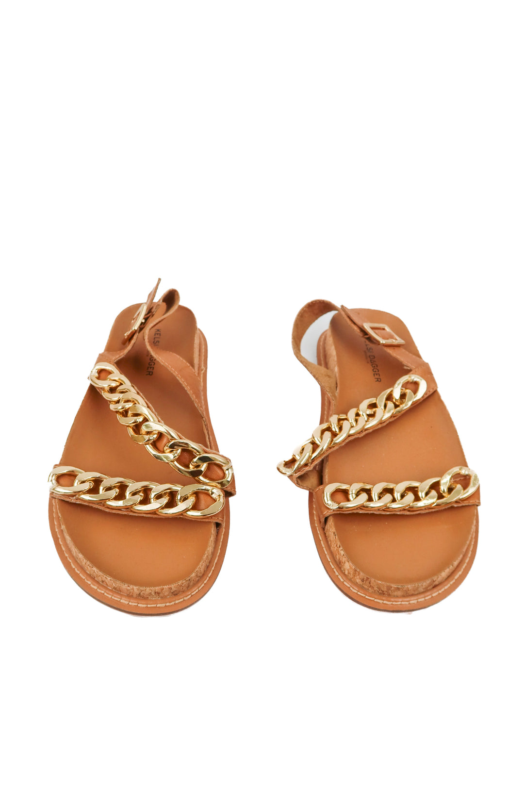 Kelsie Dagger gold chain sandals (7)