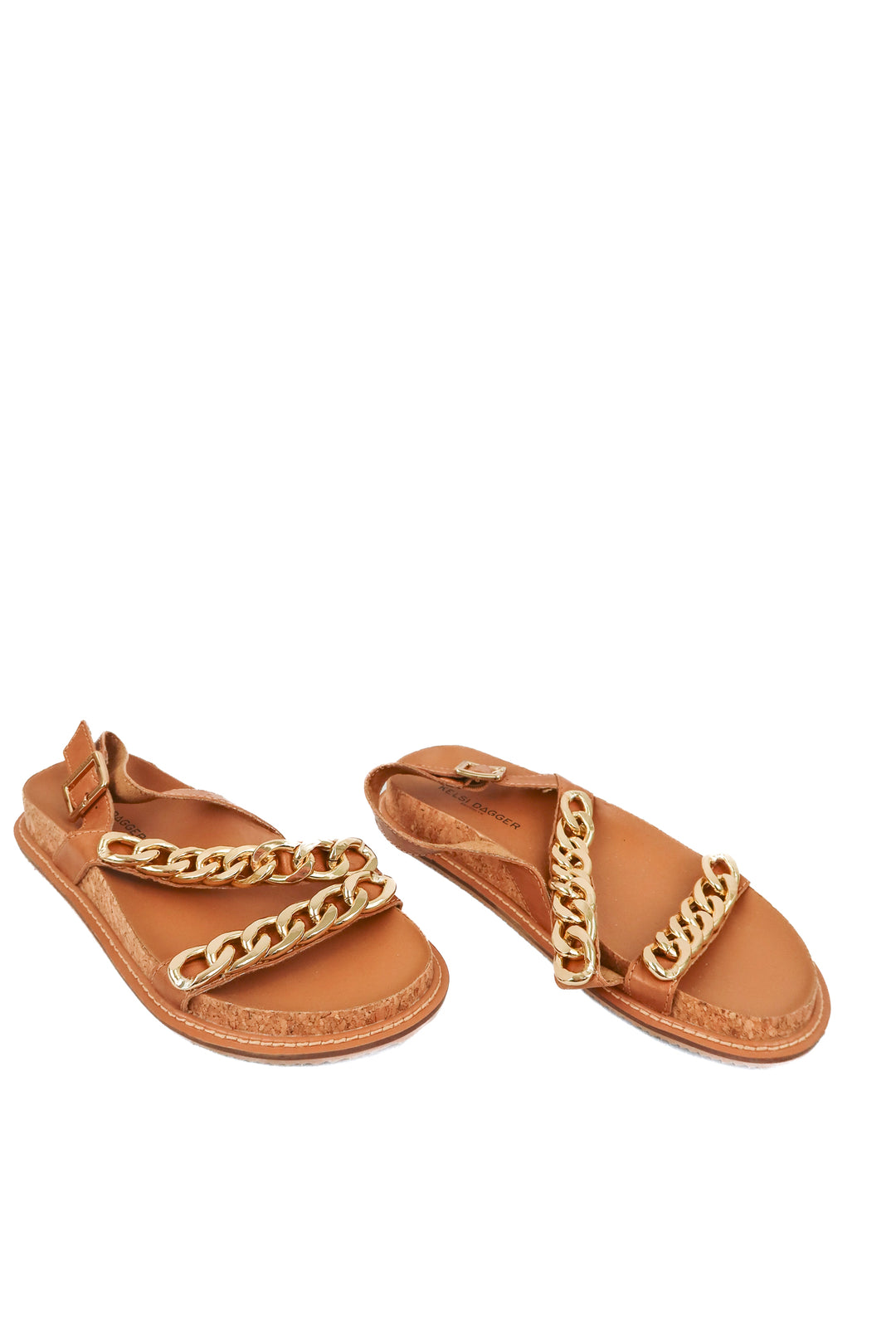 Kelsie Dagger gold chain sandals (7)