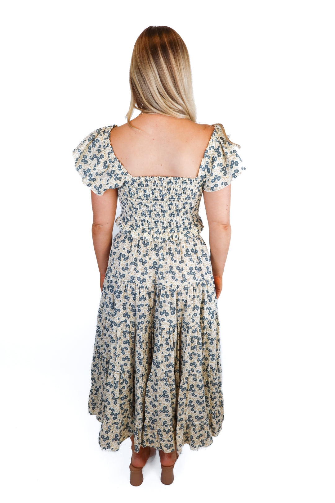 Rylee & Cru Ditsy Floral Smock Ruffle Top & Skirt Set NWT (S; retail $128)