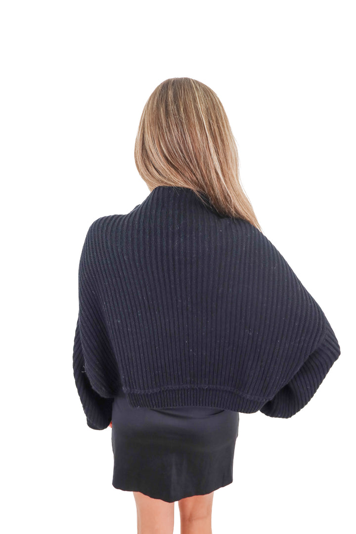 free people black dolman sleeve sweater (s; retail $98)