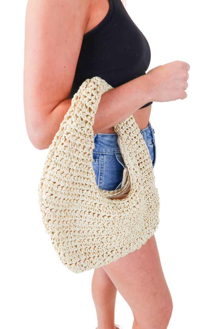antik kraft rattan shoulder bag