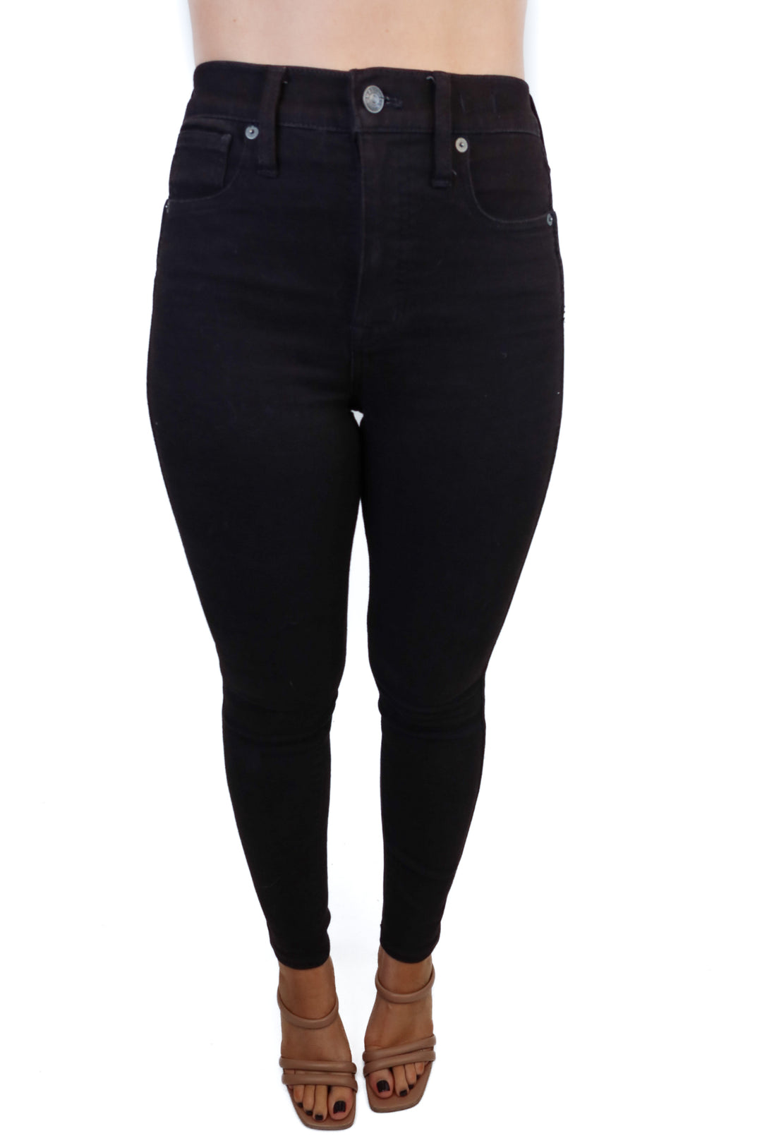 Madewell Black 10" High Rise Skinny Jeans (26; retail $128)