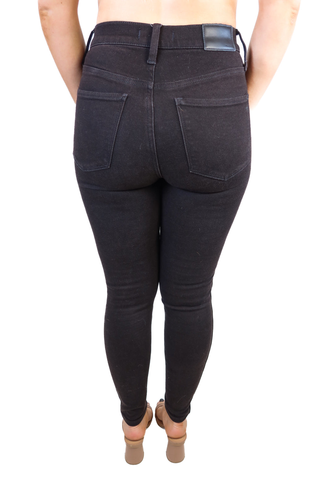 Madewell Black 10" High Rise Skinny Jeans (26; retail $128)