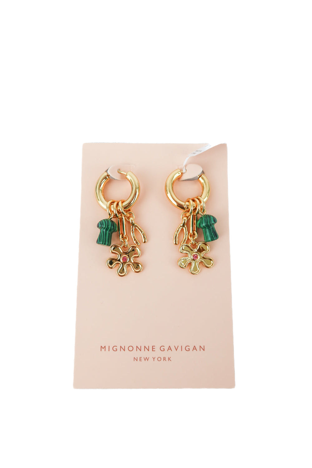 Mignonne Gavigan mushroom/flower hoops NWT