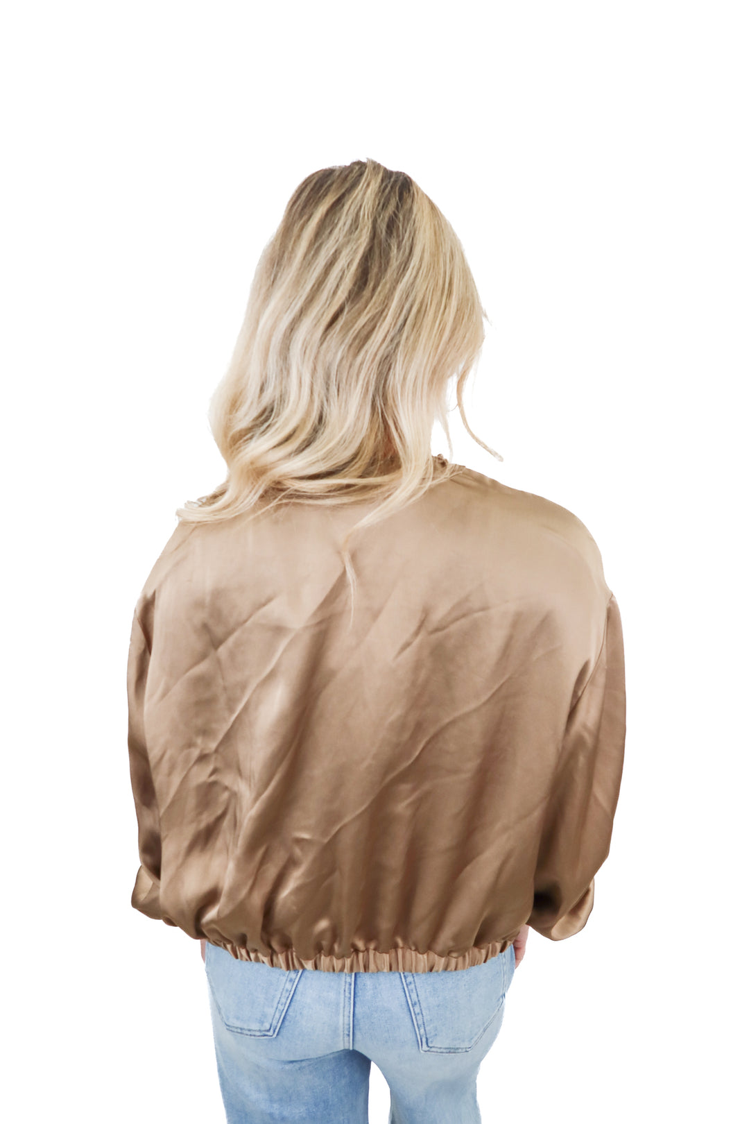 zara brown satin jacket NWT (s; retail $69.90)