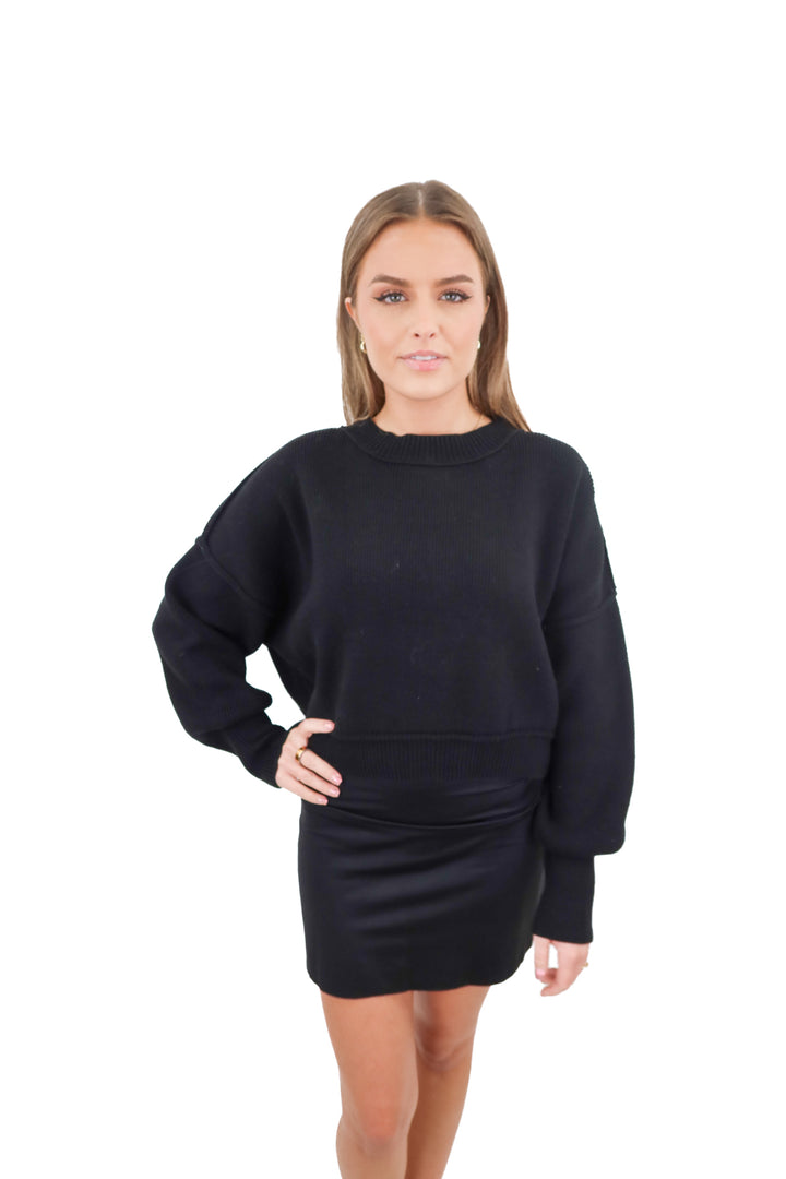 Vici black mock neck pullover sweater (retail $54)