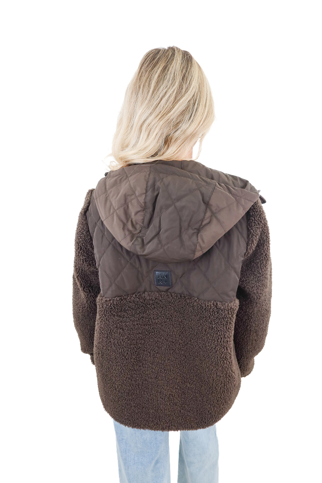 alpnrock brown sherpa jacket (s; retail $458)