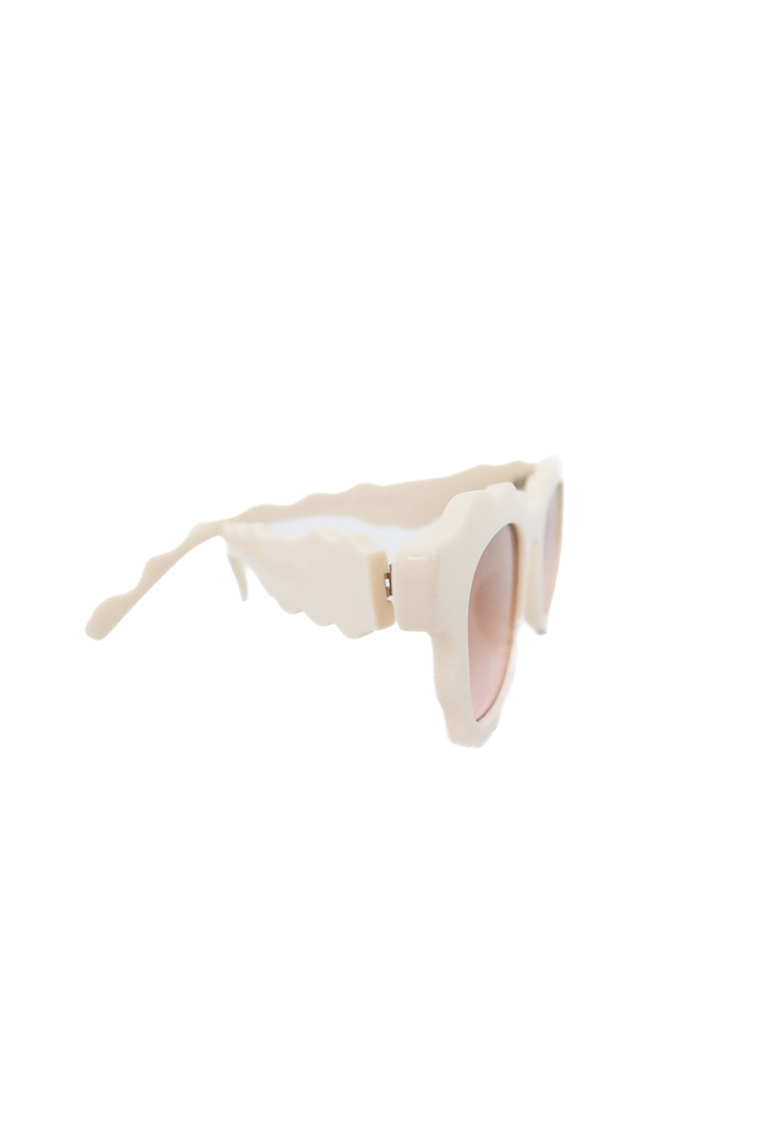 cream wavy sunglasses