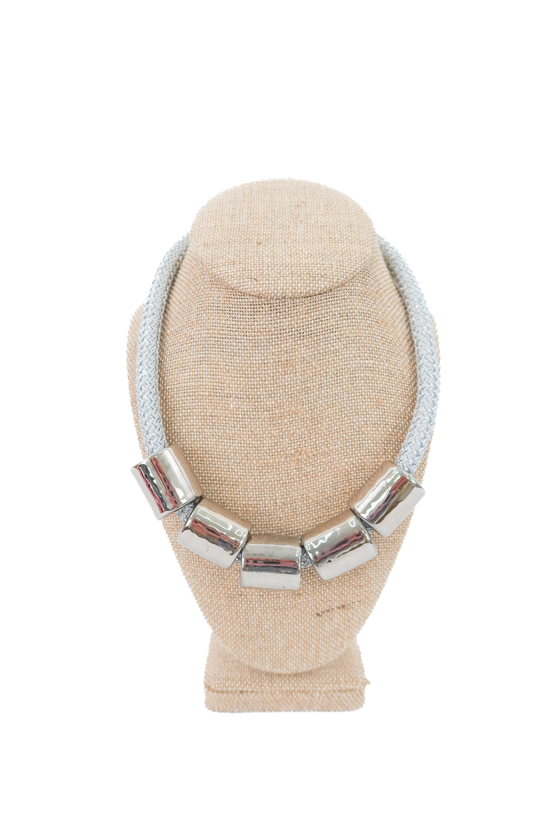 Her New Tribe silver cord chunky necklace (retail $395)