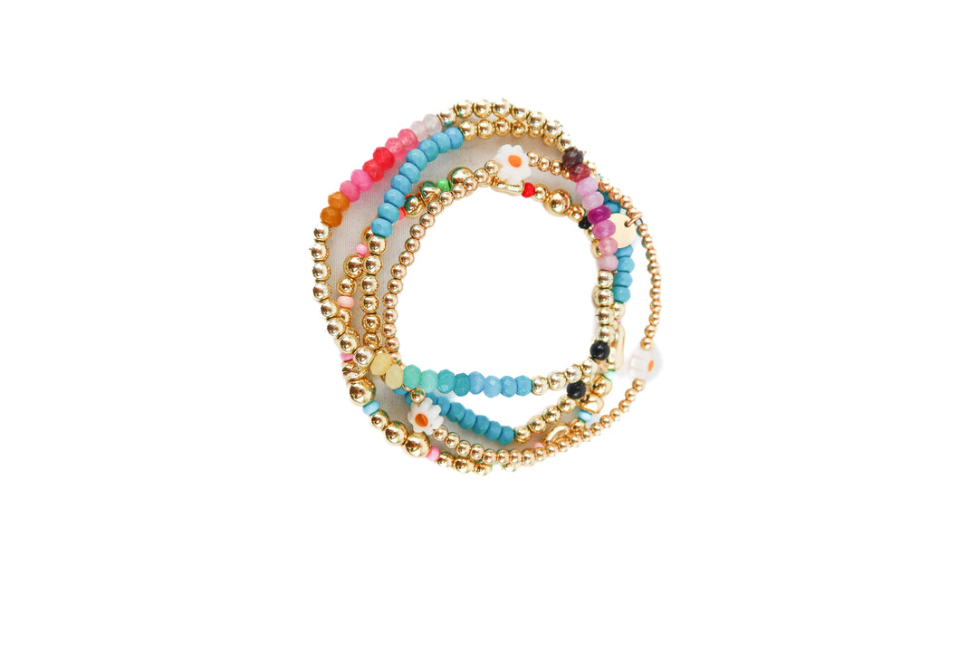 milticolored bracelet set