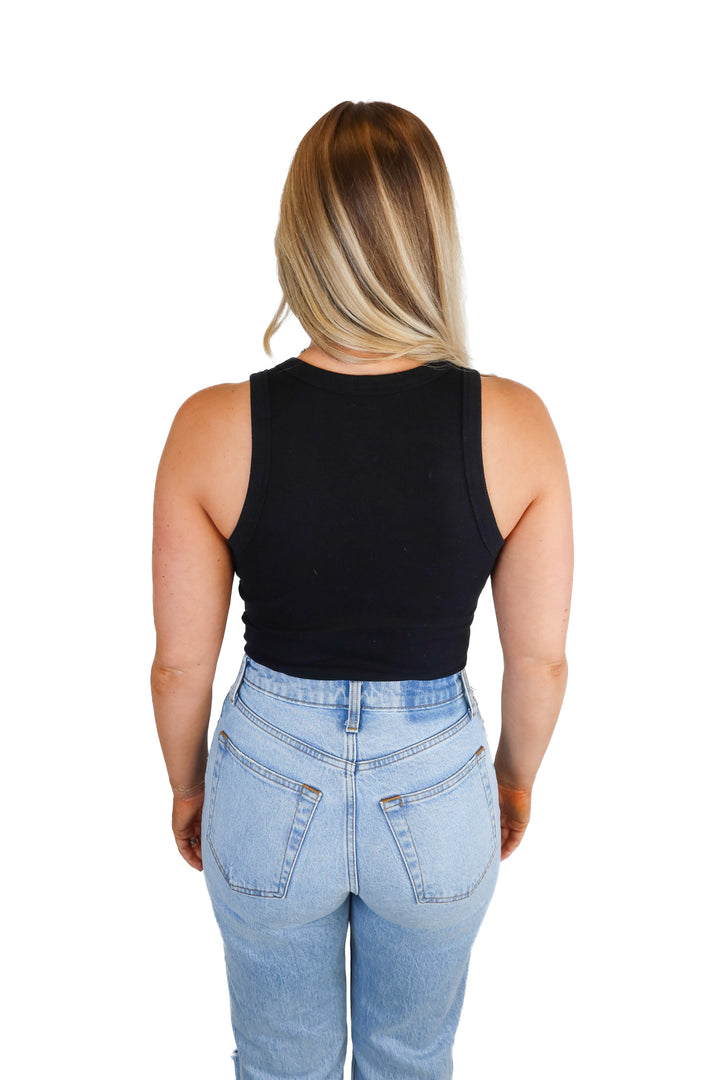 A New Day Black Rib Knit Bodysuit (S)