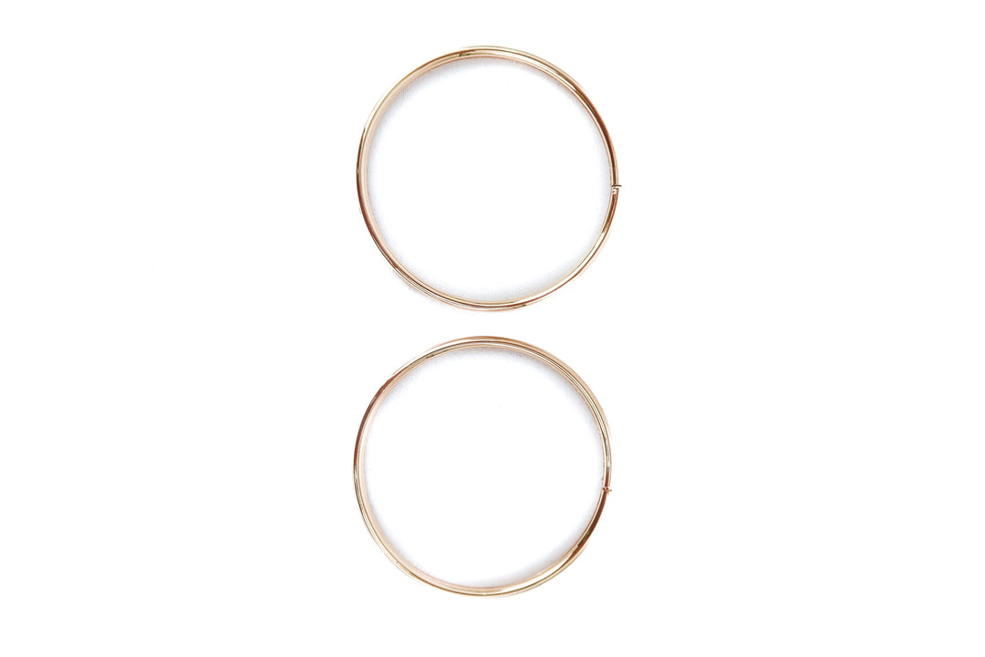 Large gold hoop earrings