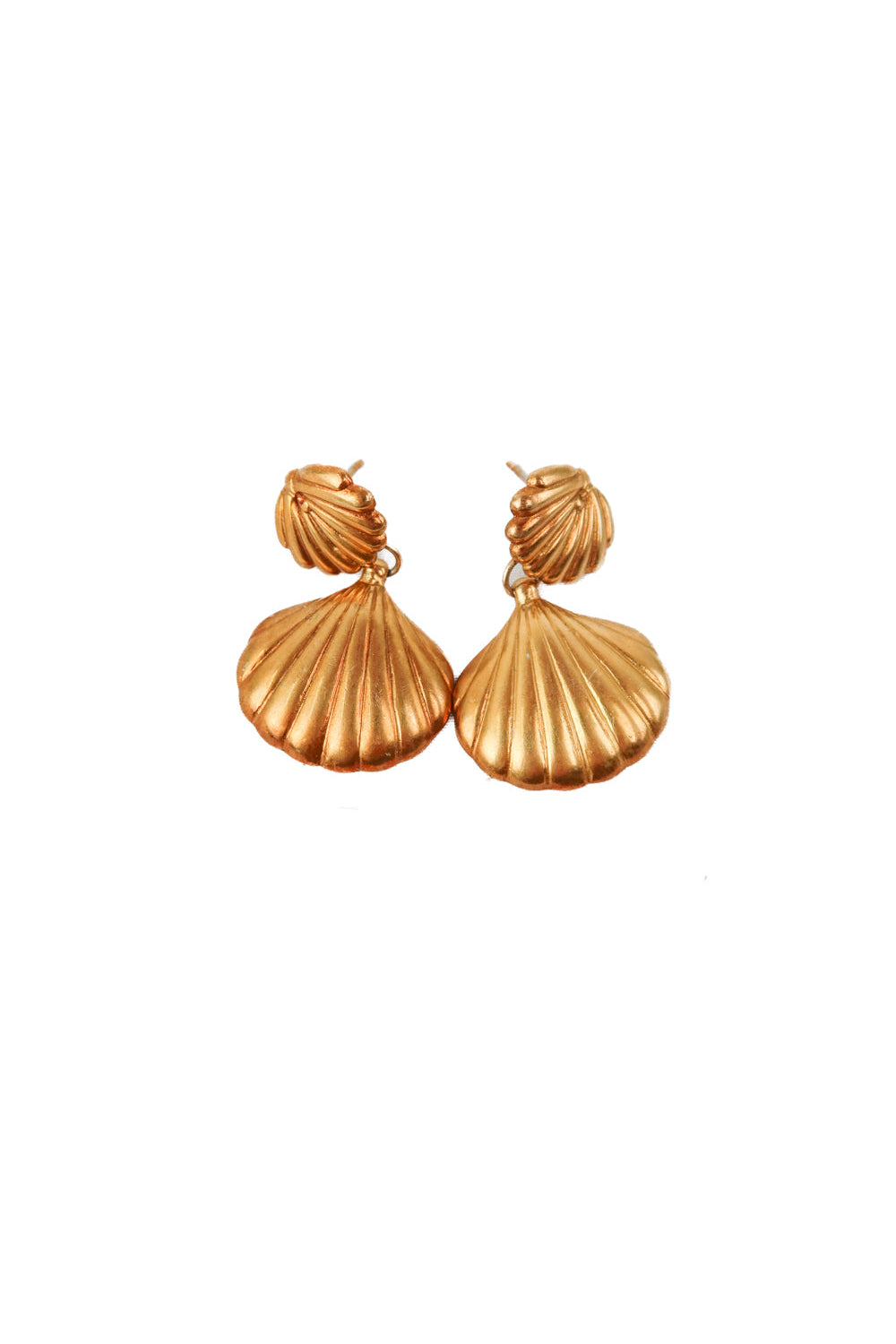 Soru gold shell earrings