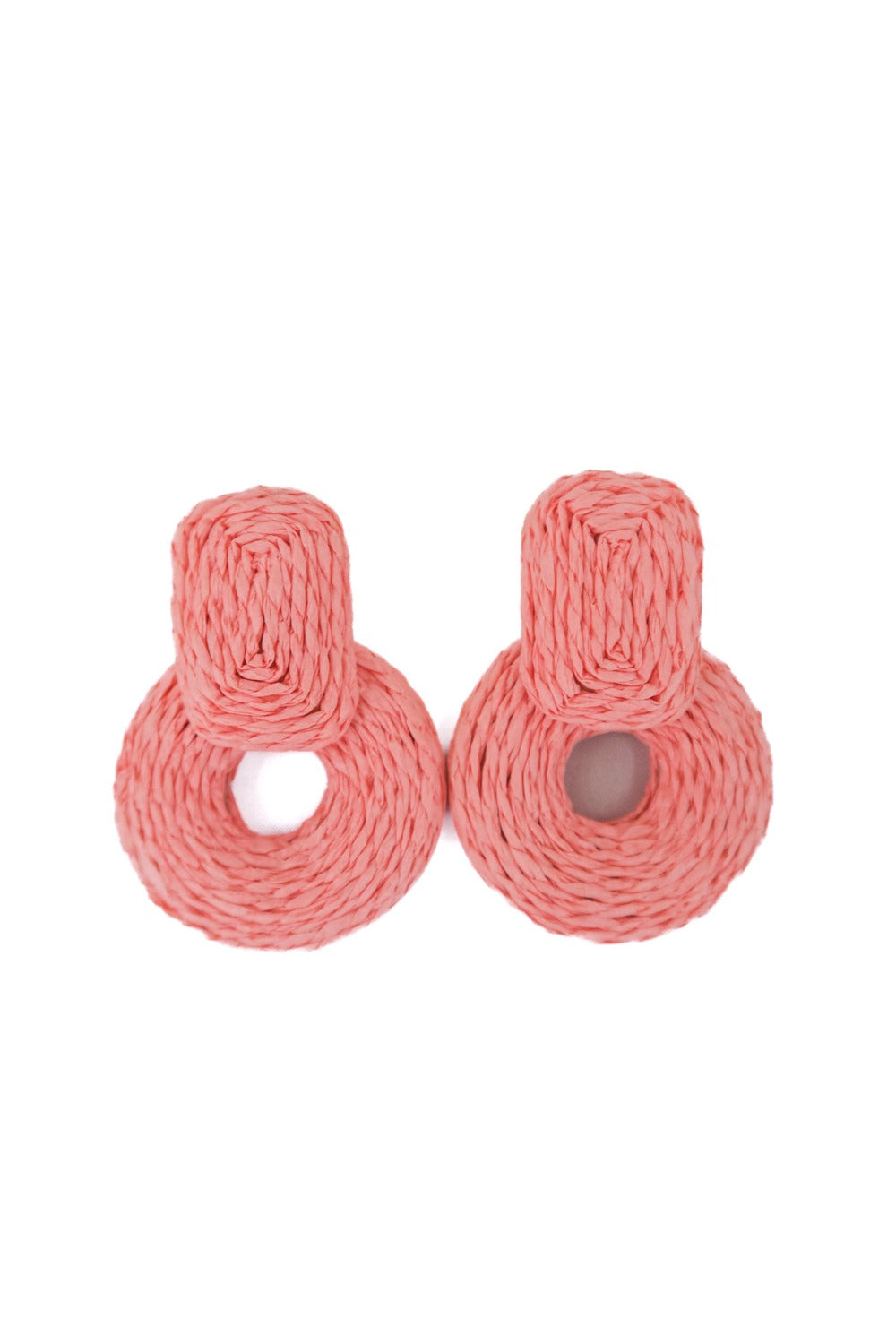 pink drop earrings