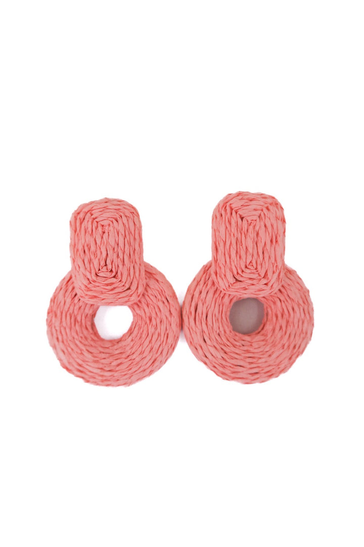 pink drop earrings