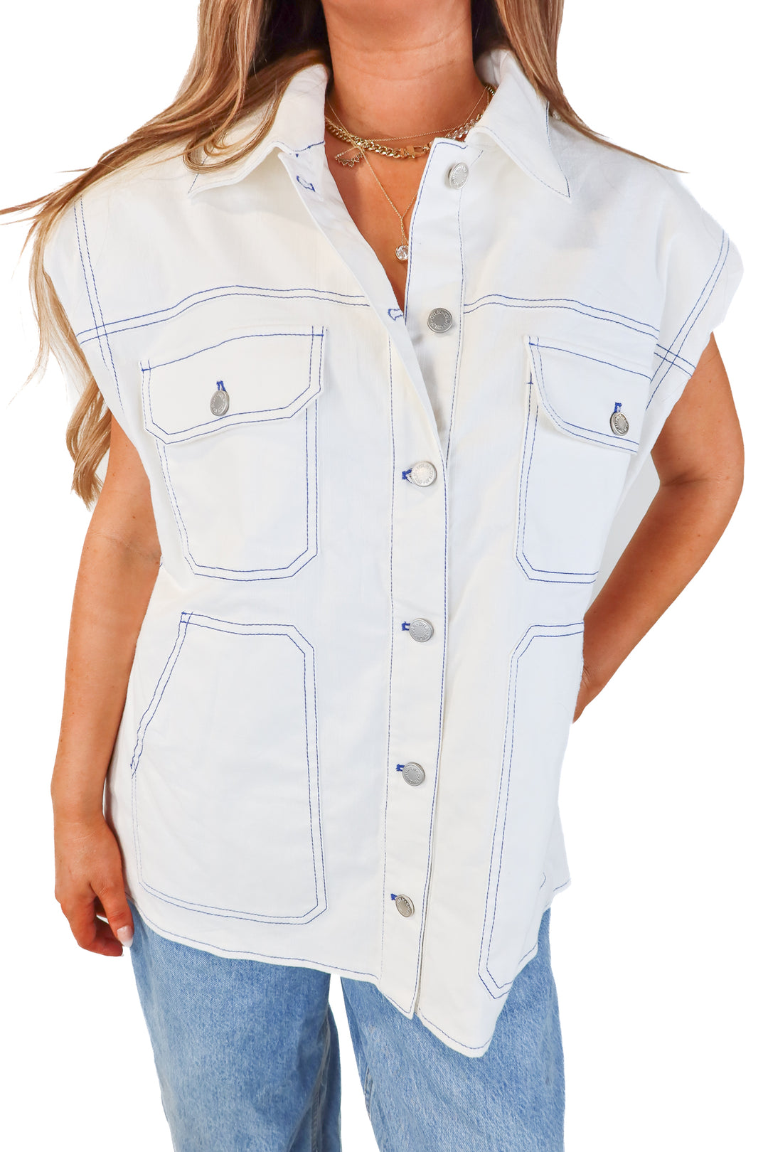 by.dyln white/blue vest (m)