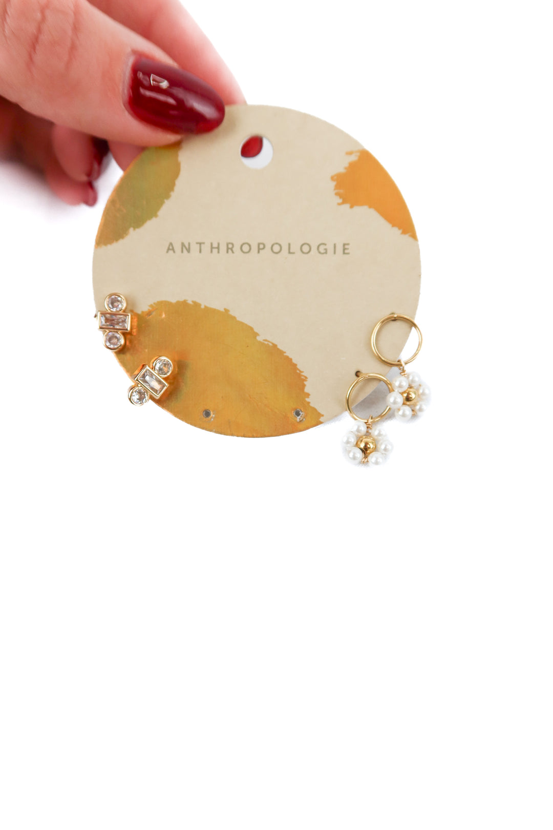Anthropologie diamond studs and pearl drop earrings (retail $38)