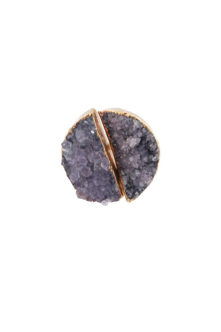 crystal cluster chunky ring