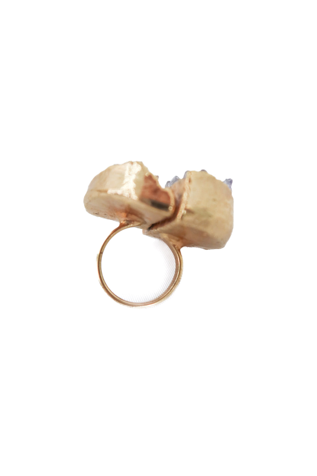 crystal cluster chunky ring