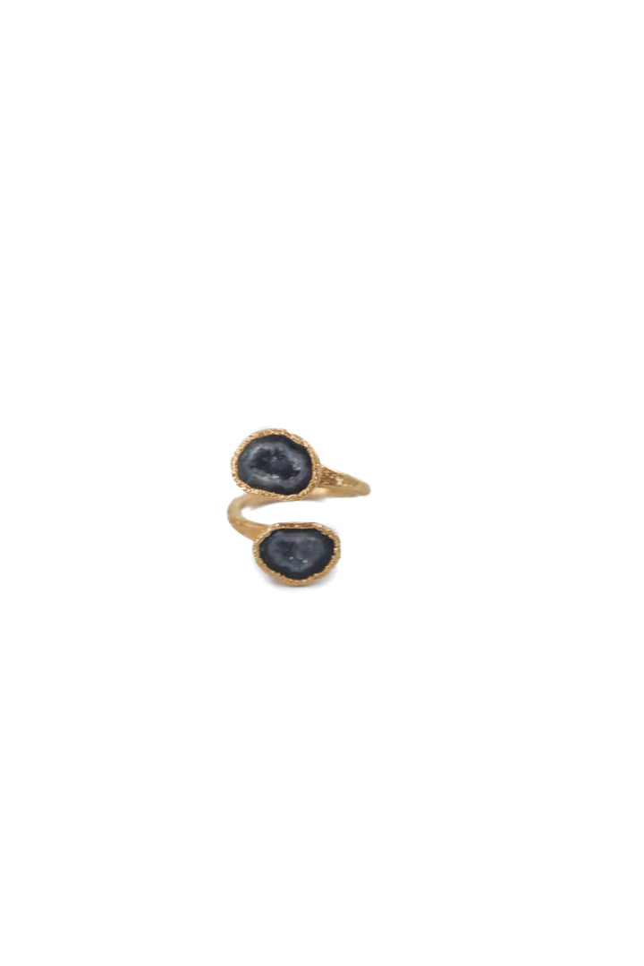 gold stone wrap ring