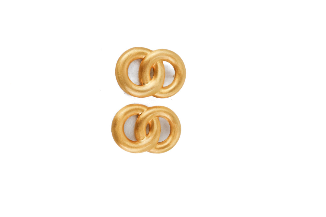 Large gold circle earrings