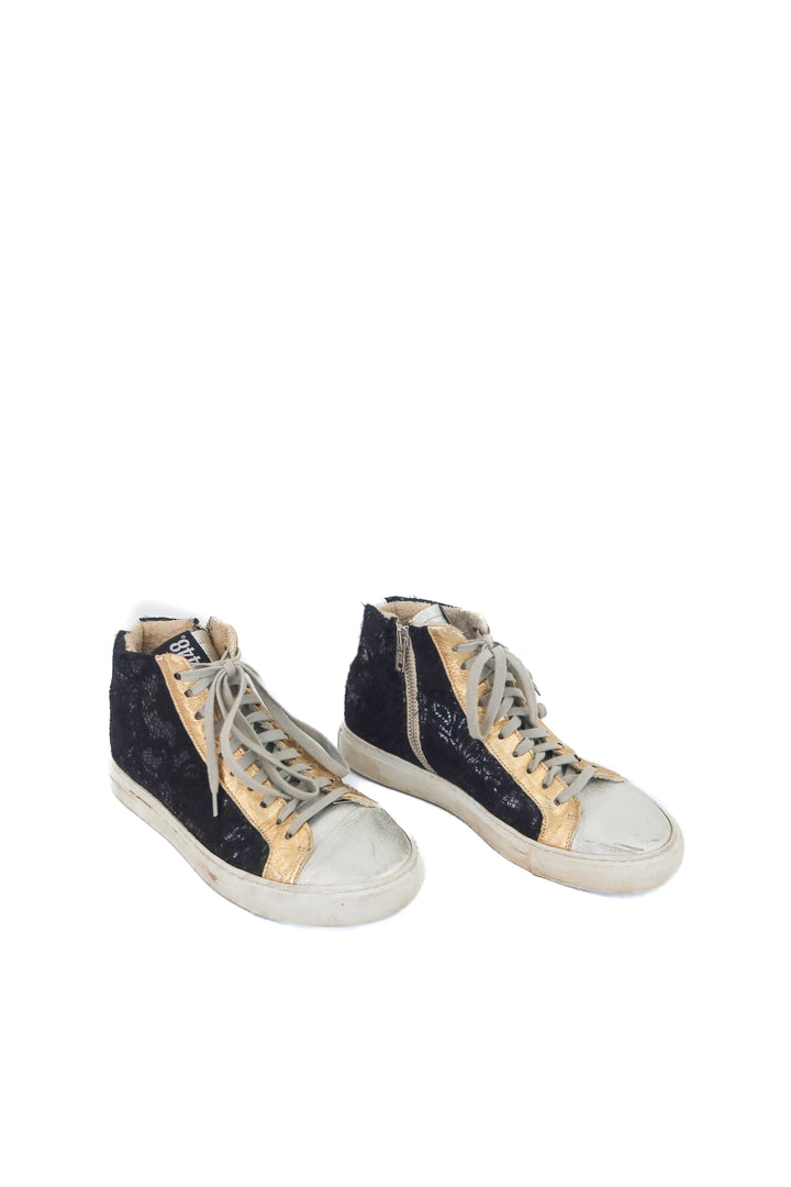 p448 black/gold sneakers (37; retail $298)