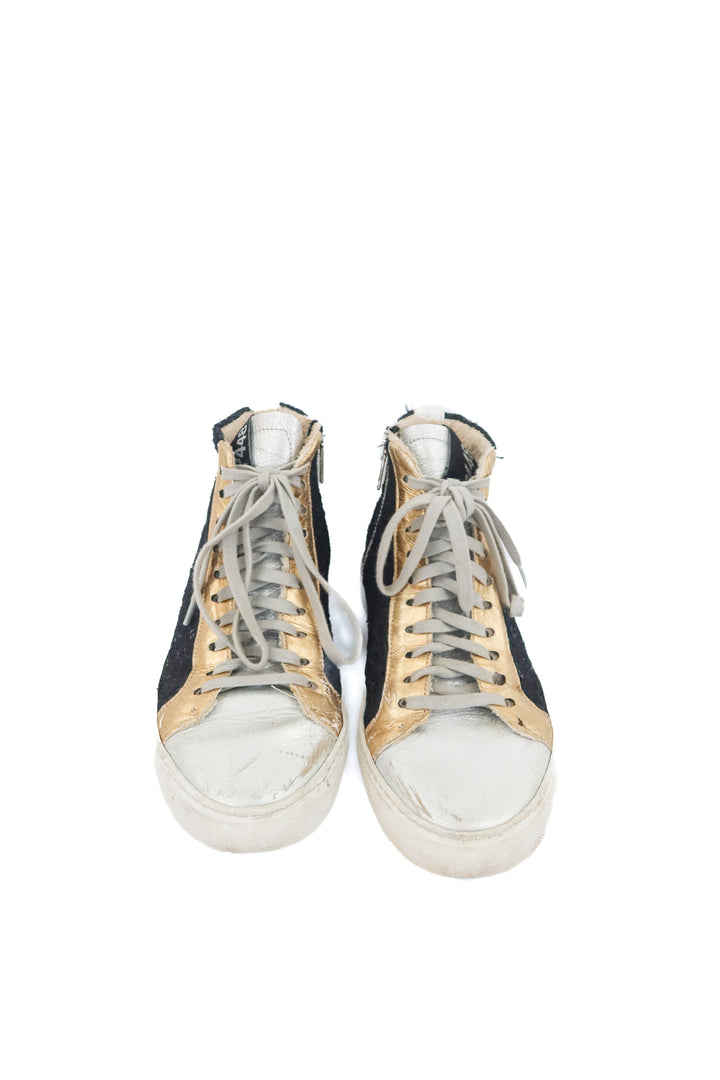 p448 black/gold sneakers (37; retail $298)