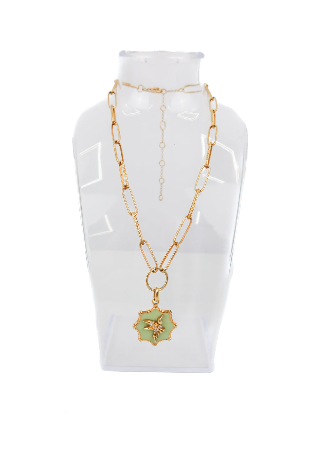 Bird charm gold chain necklace