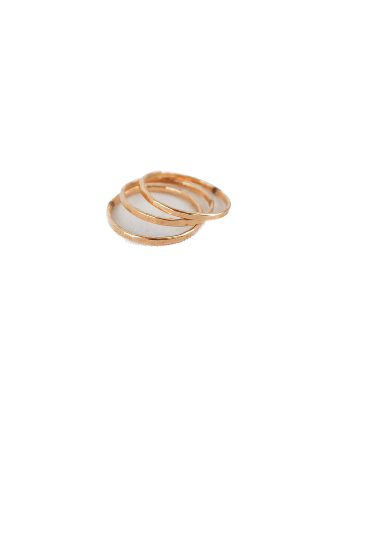 set of three gold dianty stackable rings (6)