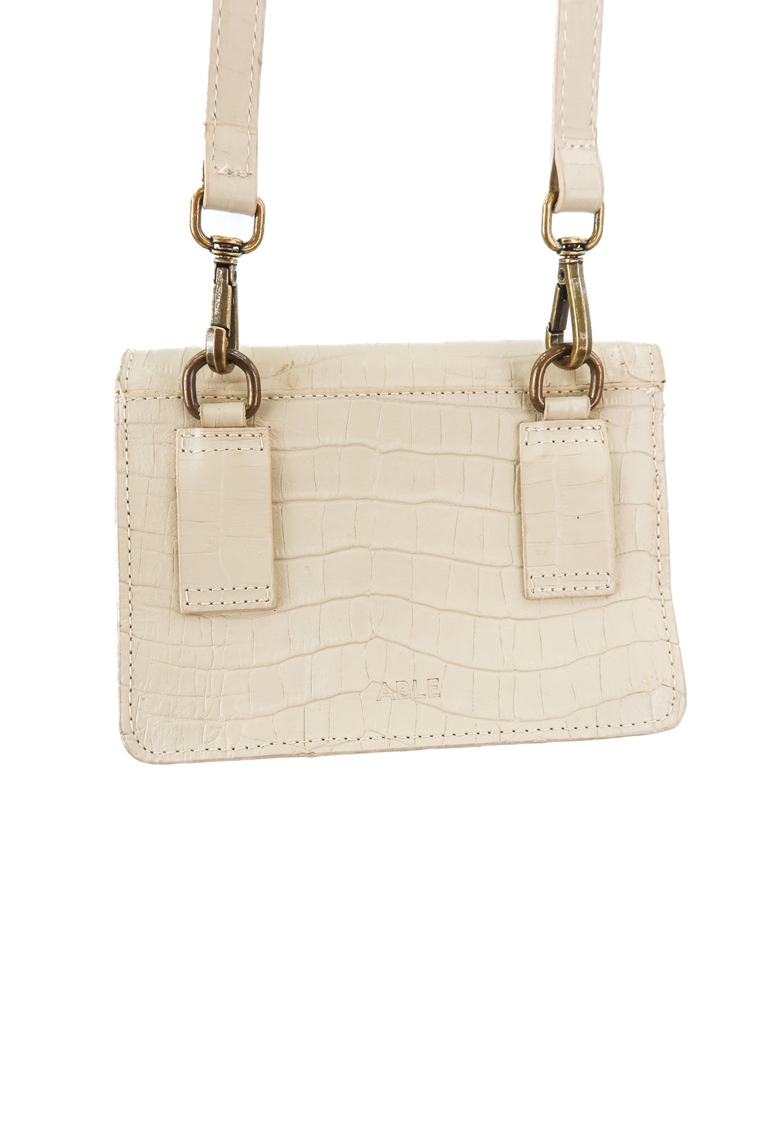 Nude snakeskin crossbody