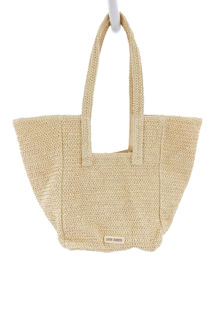 Diamond studded straw bag