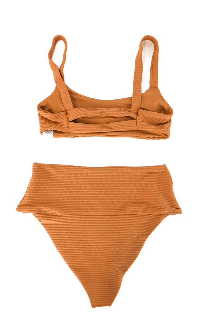 lspace brown ribbed bikini (M/L; retail $210)