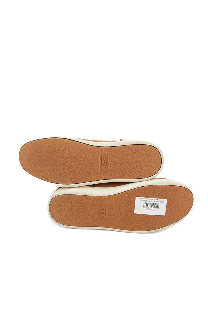 ugg brown sherpa booties (9.5; retail $170)