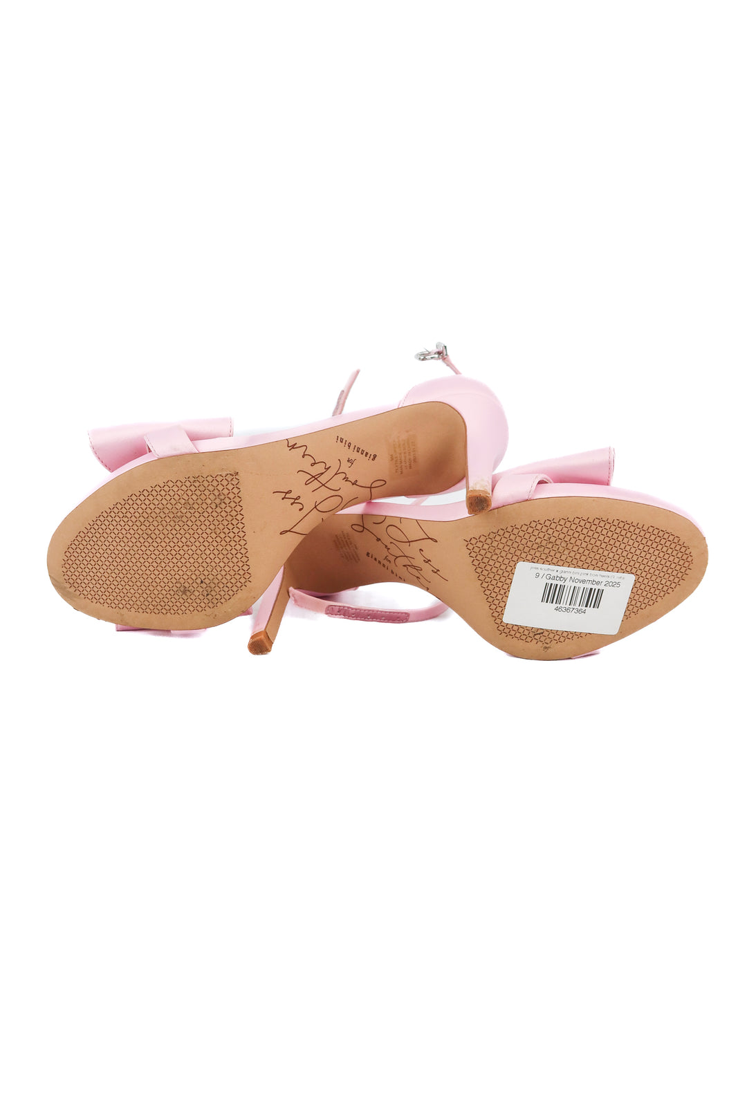 jess souther x gianni bini pink bow heels (9; retail $118)