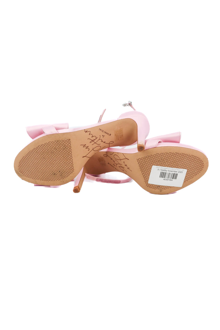 jess souther x gianni bini pink bow heels (9; retail $118)