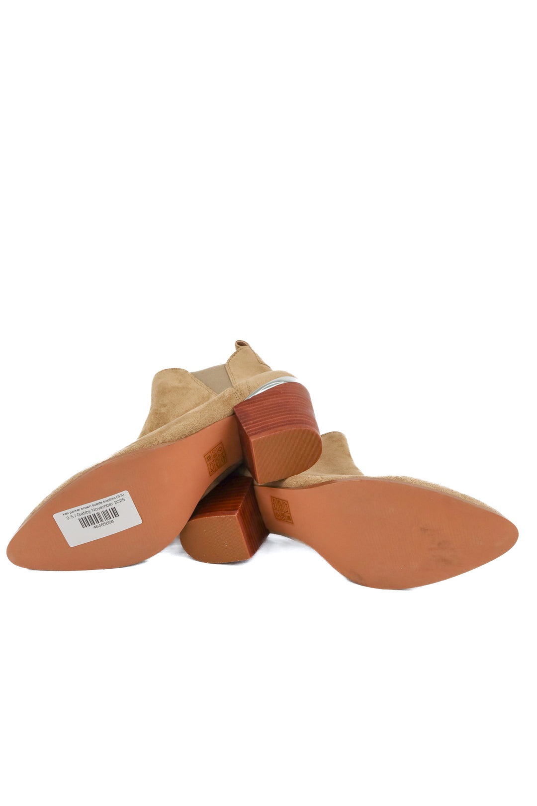 kell parker brown suede booties (9.5)