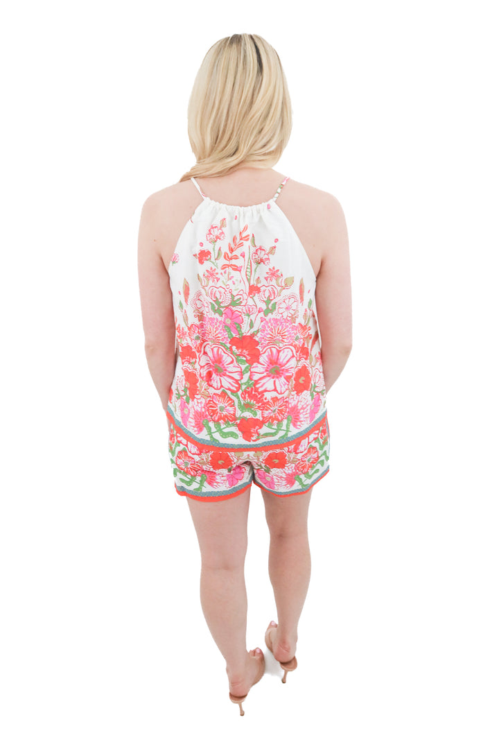 skies are blue floral adair top and shorts set nwt (xs; retail $112)