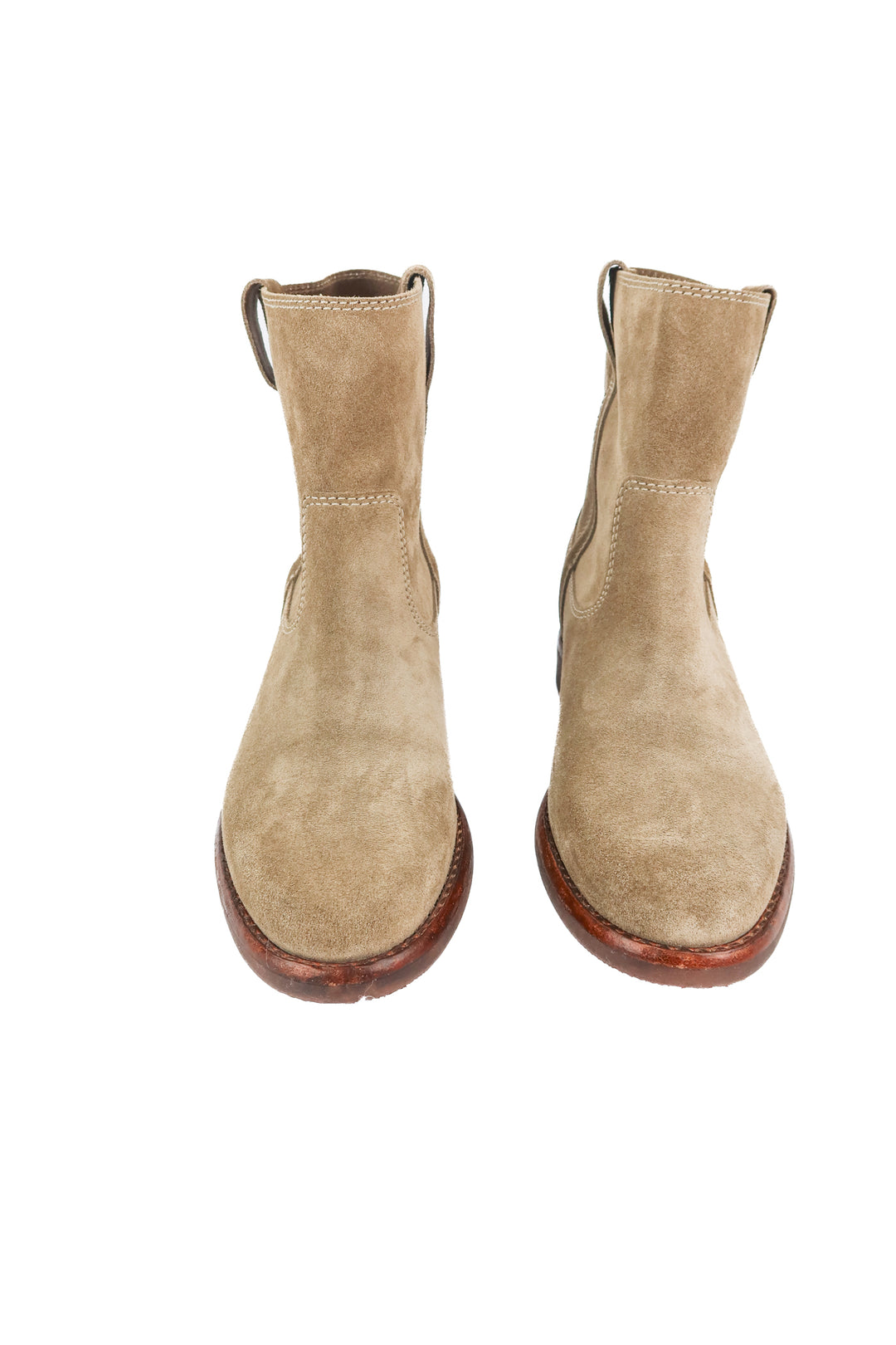 Isabel Marant green suede booties (38; retail $525)