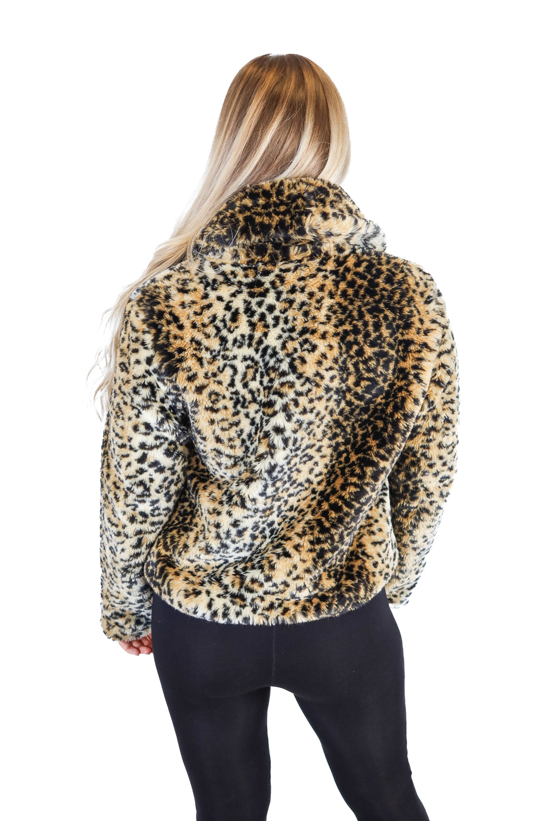 Forever 21 Leopard Print Faux Fur Jacket (M)