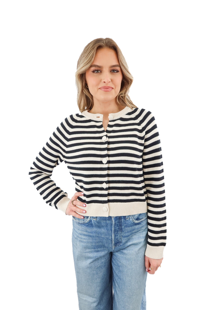 universal thread black knit stripe cardigan nwt (s; retail $32)