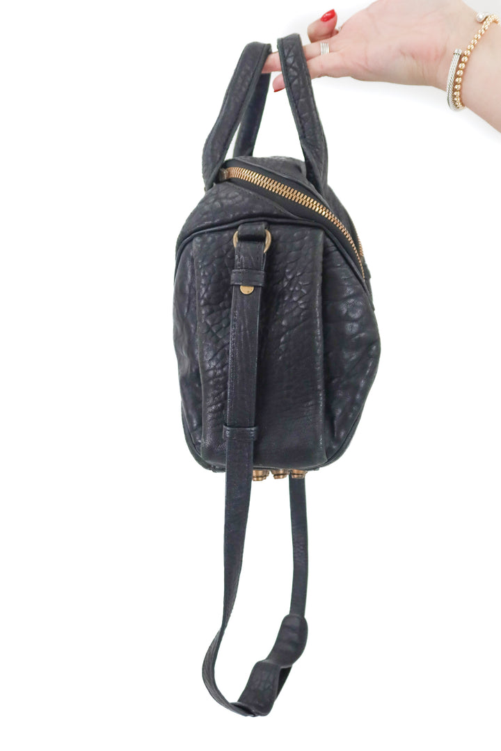 Alexander Wang pebbled lambskin rockie black purse (est. retail $1,195)