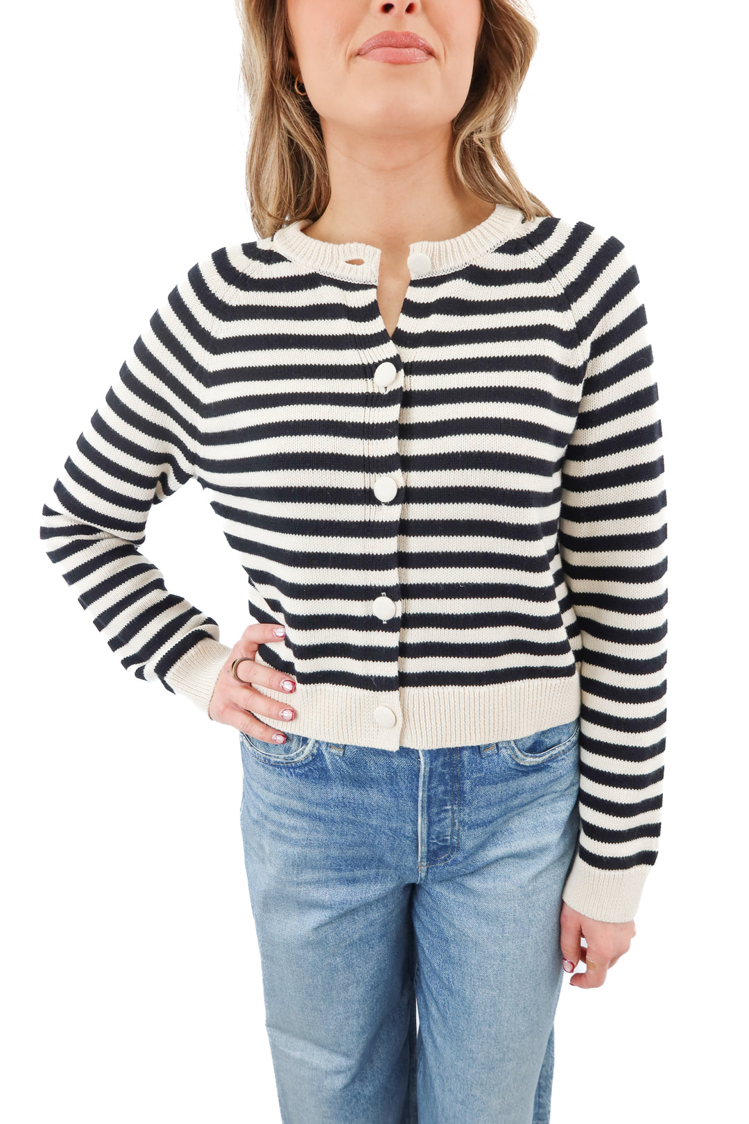 universal thread black knit stripe cardigan nwt (s; retail $32)