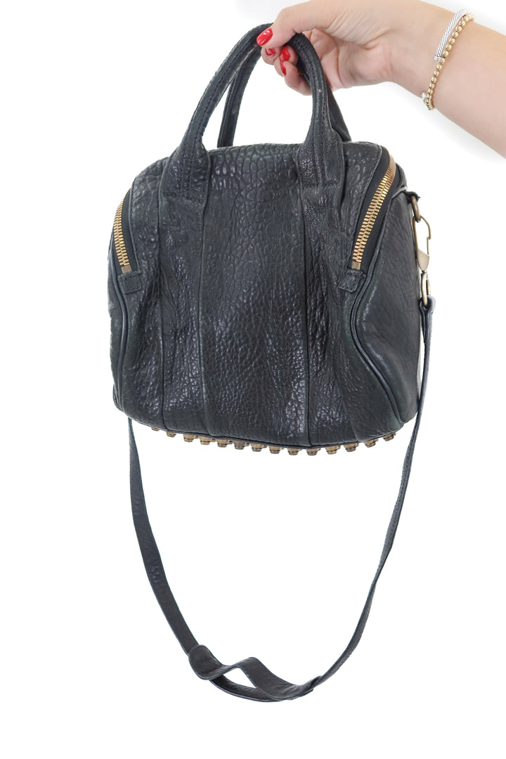 Alexander Wang pebbled lambskin rockie black purse (est. retail $1,195)
