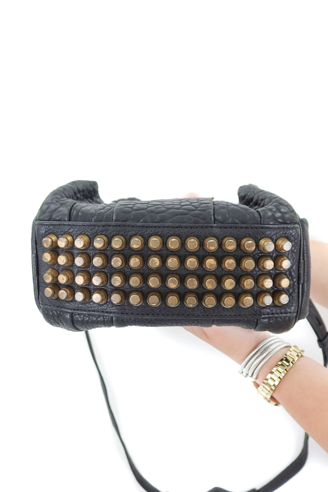 Alexander Wang pebbled lambskin rockie black purse (est. retail $1,195)