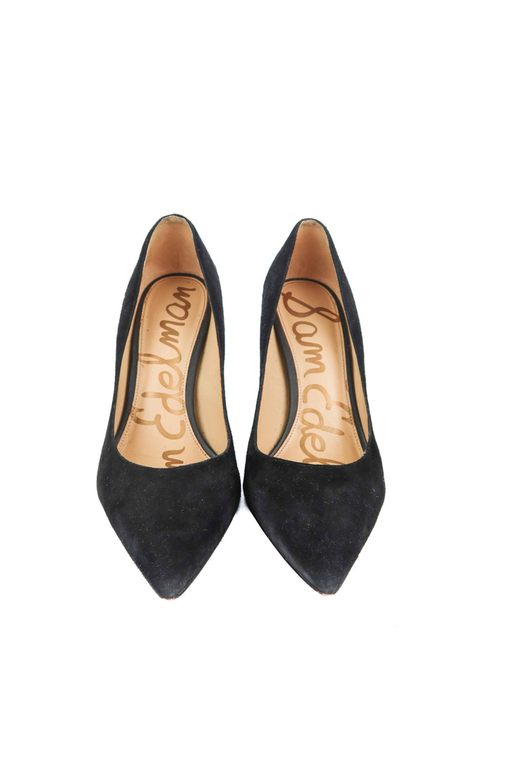 Sam Edelman black suede heels (8.5M)