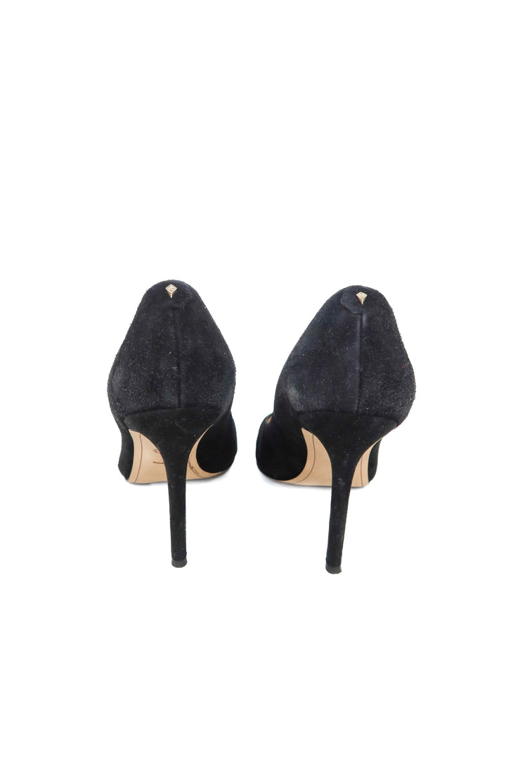 Sam Edelman black suede heels (8.5M)